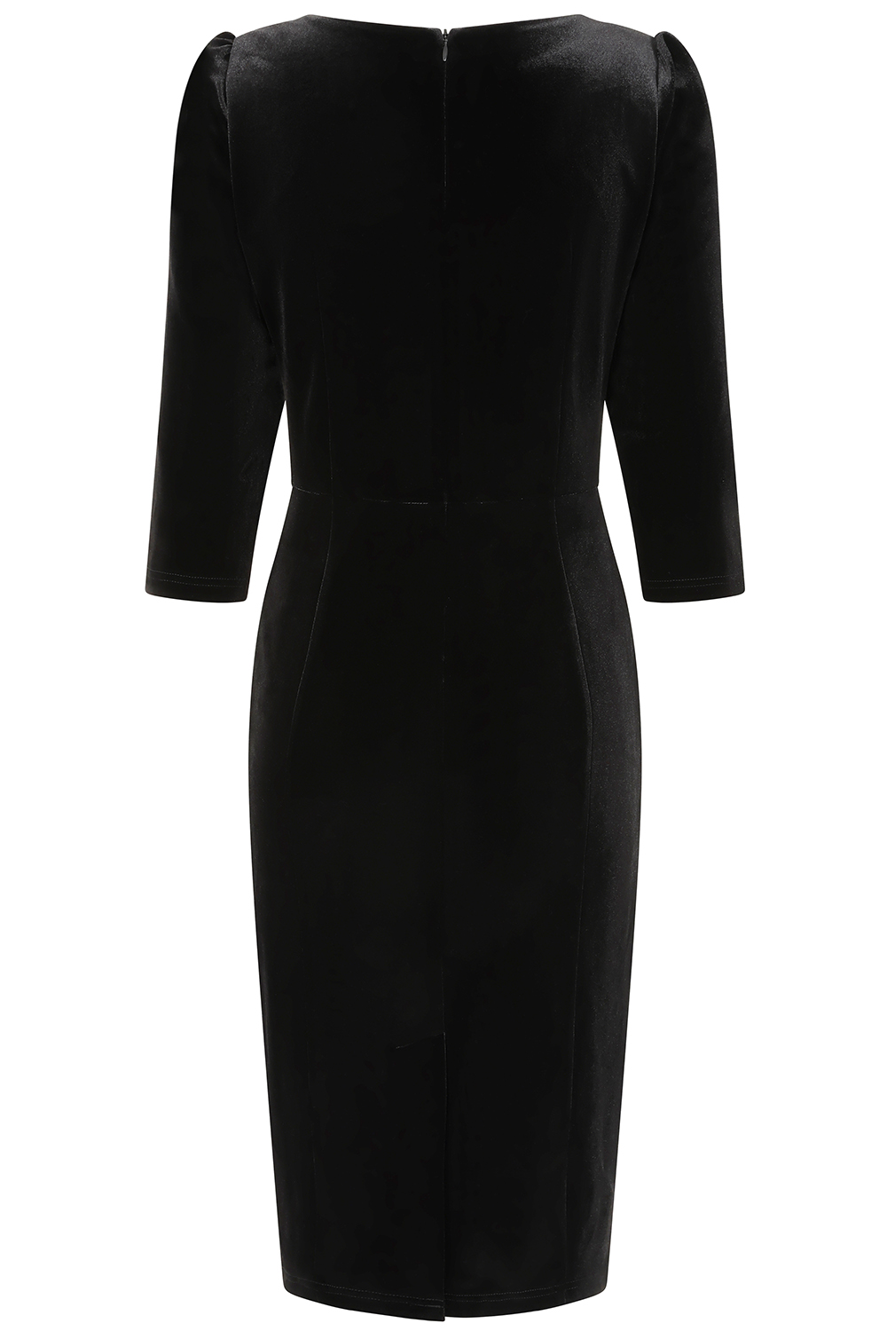 Lucy Black Velvet Wiggle Dress